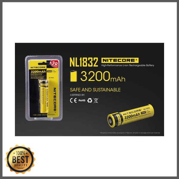 TG-BB030 NITECORE 18650 Baterai Li-ion 3200mAh 3.7V - NL1832