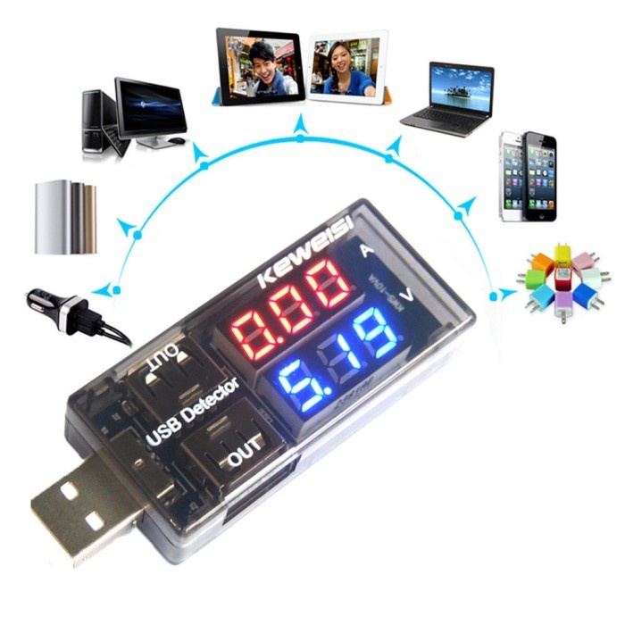 USB Charger Current Voltage Charging Detector .