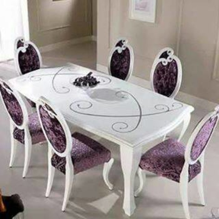 Kursi meja makan mewah, meja makan 6 kursi, kayu mahoni oven