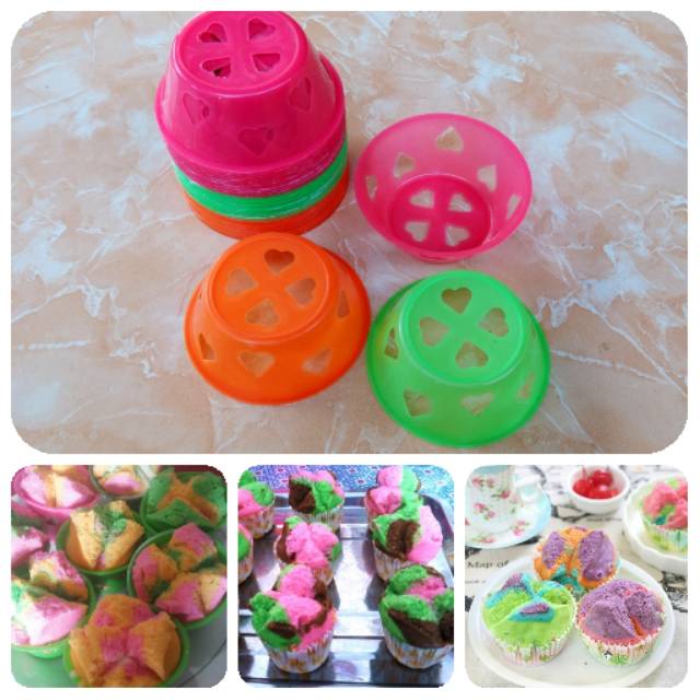 Cetakan kue bolu kukus plastik besar 12pcs