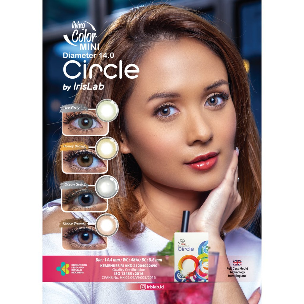 SOFTLENS MINUS DAN NORMAL MINI CIRCLE OCEAN GRAY 14mm (0.00 sd -6.00) LIVING COLOR GRATIS TEMPAT SOFLEN