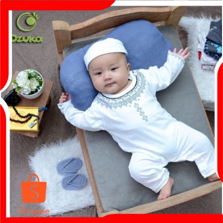 Baju Bayi Laki-Laki Baju Muslim Gamis Koko Jubah Bayi Usia 0 1 2 3 4 5 6 7 8 9 Bulan