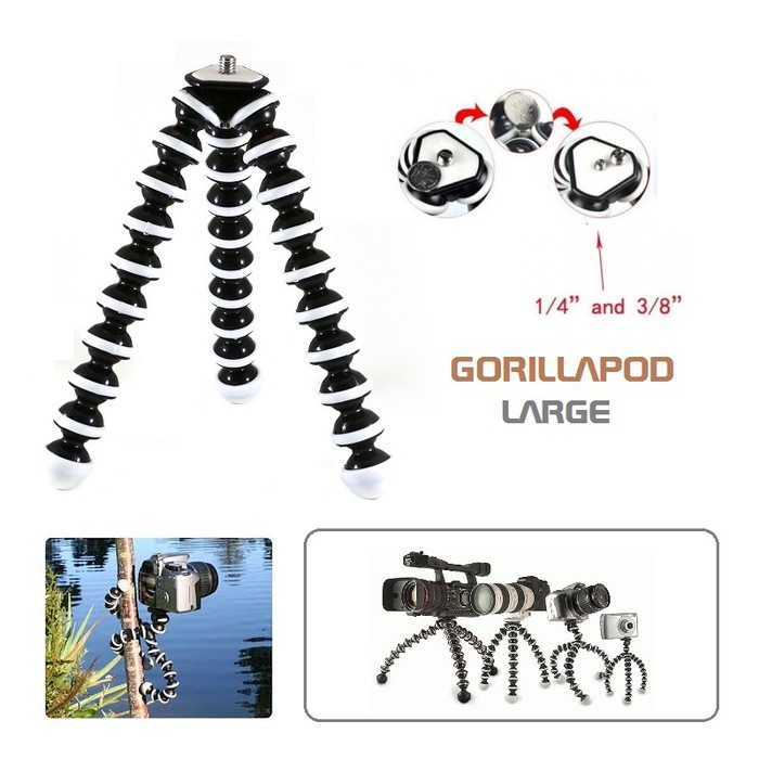 Tripod Camera &amp; Hp Gorillapod Flexible 360 Derajat Free Holder U