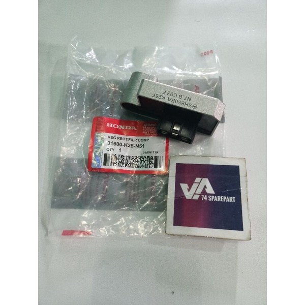 Kiprok Regulator Assy Honda K25 ori Beat fi,Scoopy fi,spacy fi,pnp Megapro new Revo Fi