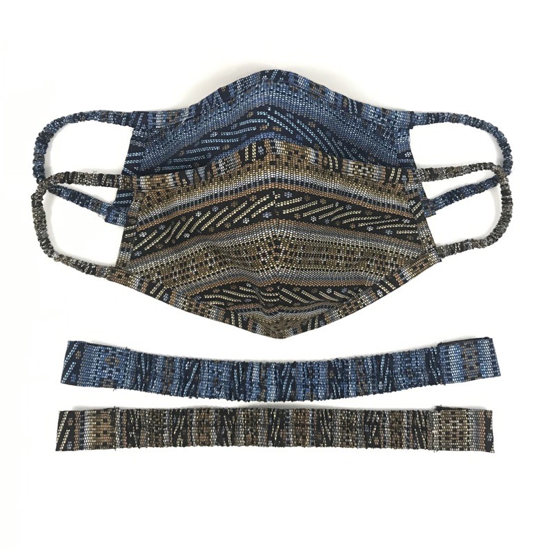 Masker Kain Hijab Syarae Batik Katun Premium Headloop Earloop 3ply