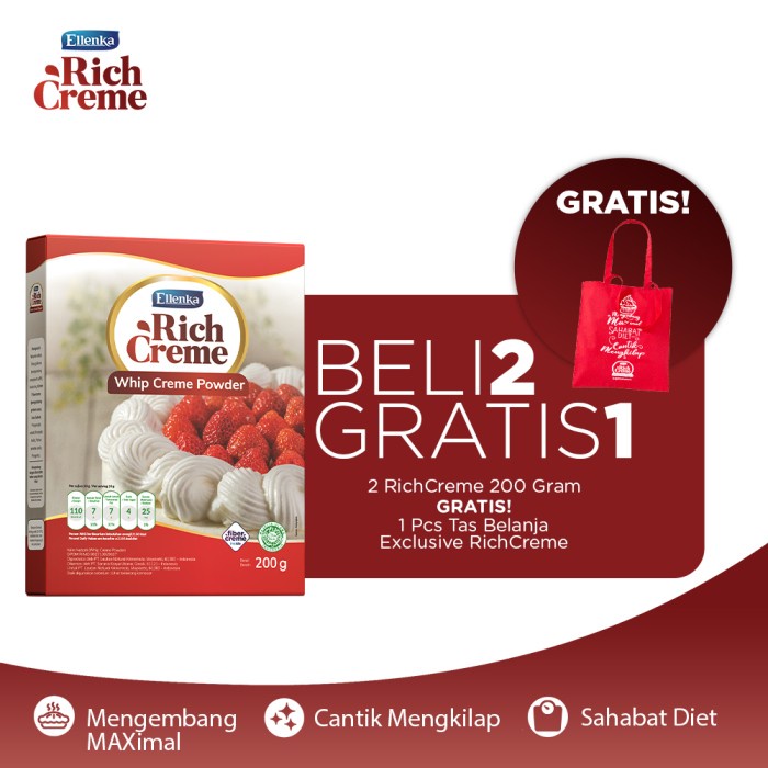 

RichCreme 200gr Twinpack GRATIS Tas Belanja Exclusive RichCreme
