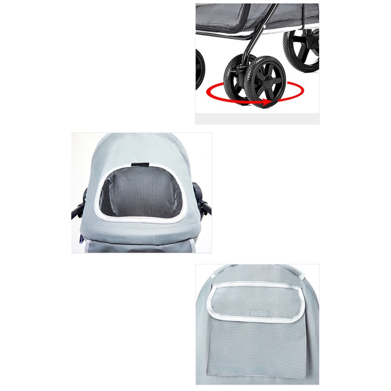 Stroller Pet 4 Roda Bello SP01 Max 15kg Stroller Untuk Anjing dan Kucing