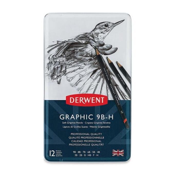 

DERWENT Graphic Pencil Set 12 Soft (9B-H)