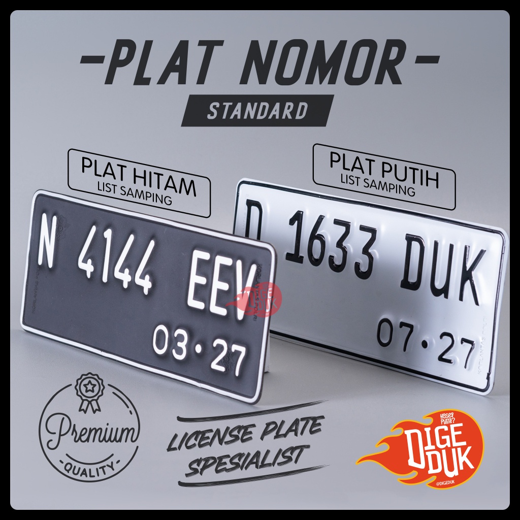 PLAT NOMOR MOTOR STANDARD BAUT TANAM