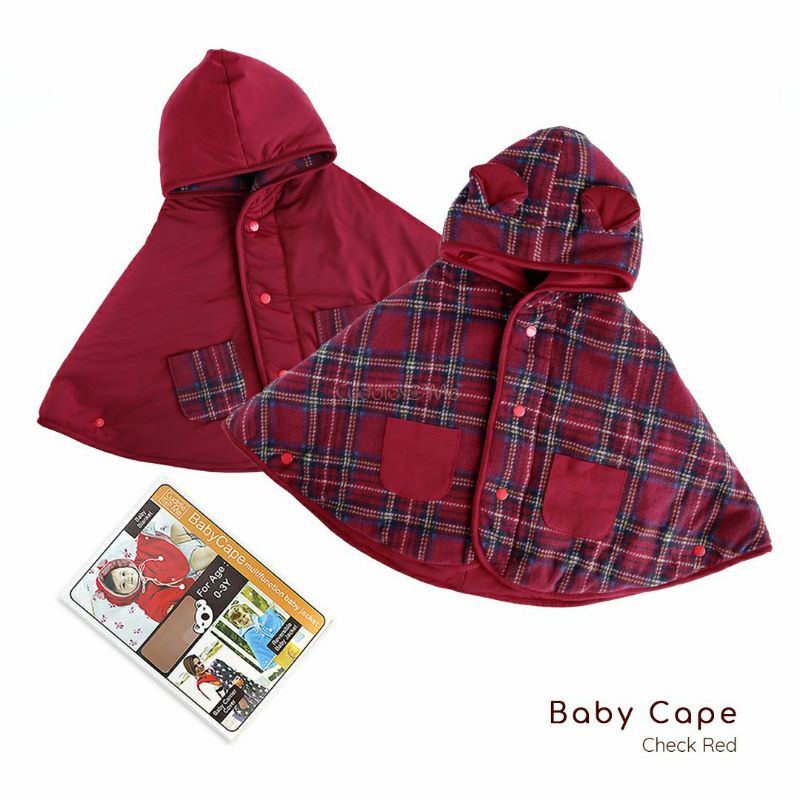 Jaket Anak CuddleMe BabyCape | Mantel Bayi Balita Cuddle Me Baby Cape | Grosir Cuddle Me BabyCape-Check Red