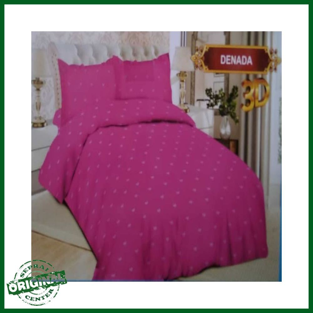 SPREI RUMBAI BONITA DENADA No.1 KING 180 SEPRAI PINK POLKA LOVE CINTA