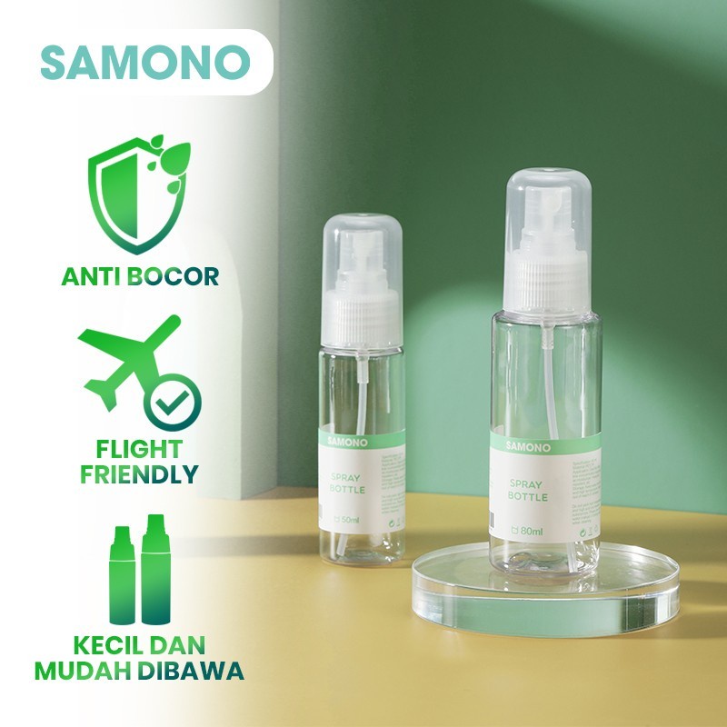Botol Spray Plastik Transparan 80ml Anti Bocor Samono STB03