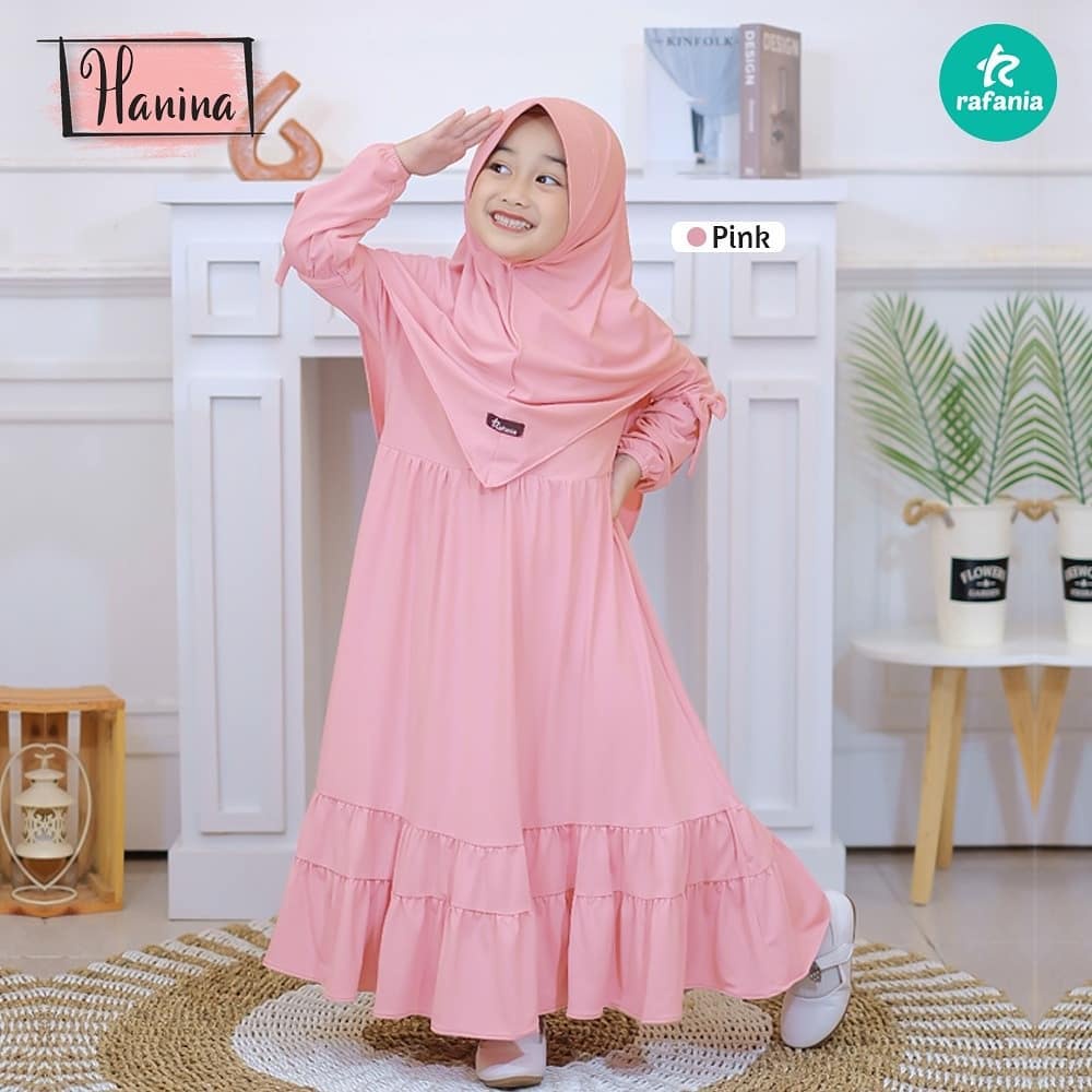 Promo Gamis Anak Hanina kids muslim 2-3 tahun dan 3-5 Tahun