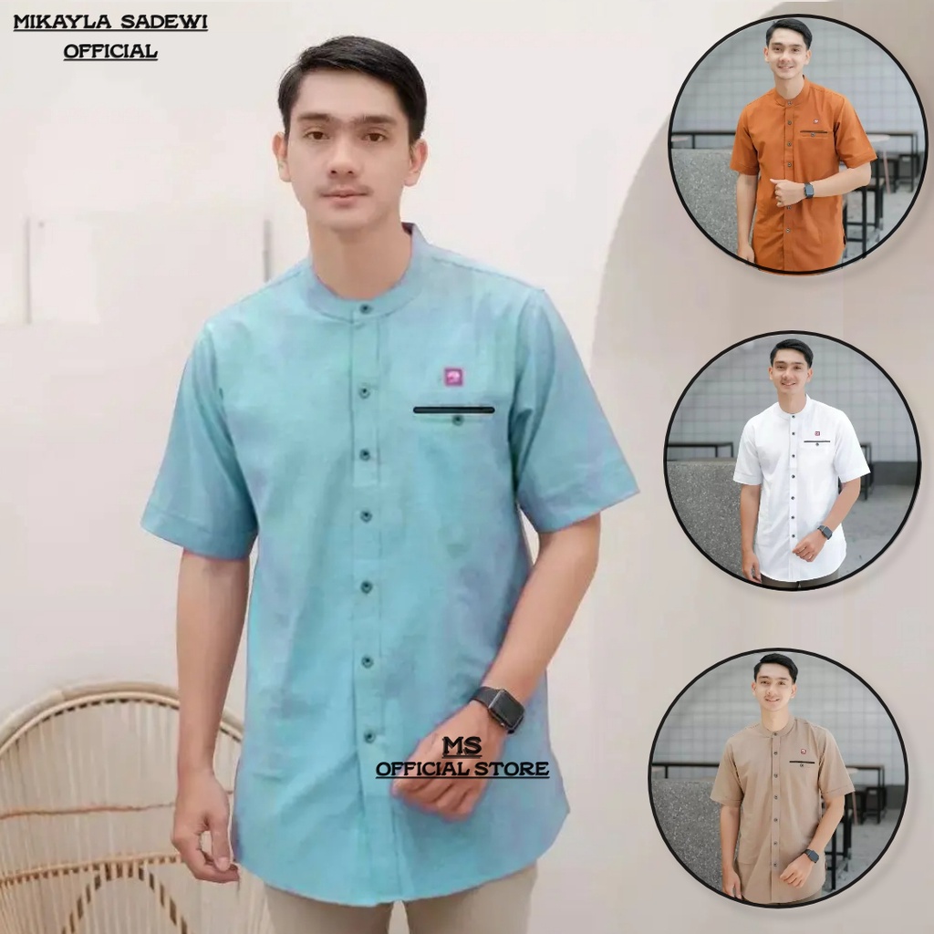 Kemeja Koko Pria Terbaru Baju Koko Pria Bahan Toyobo Ori Premium Koko Kurta Lengan Pendek Kemko Baju