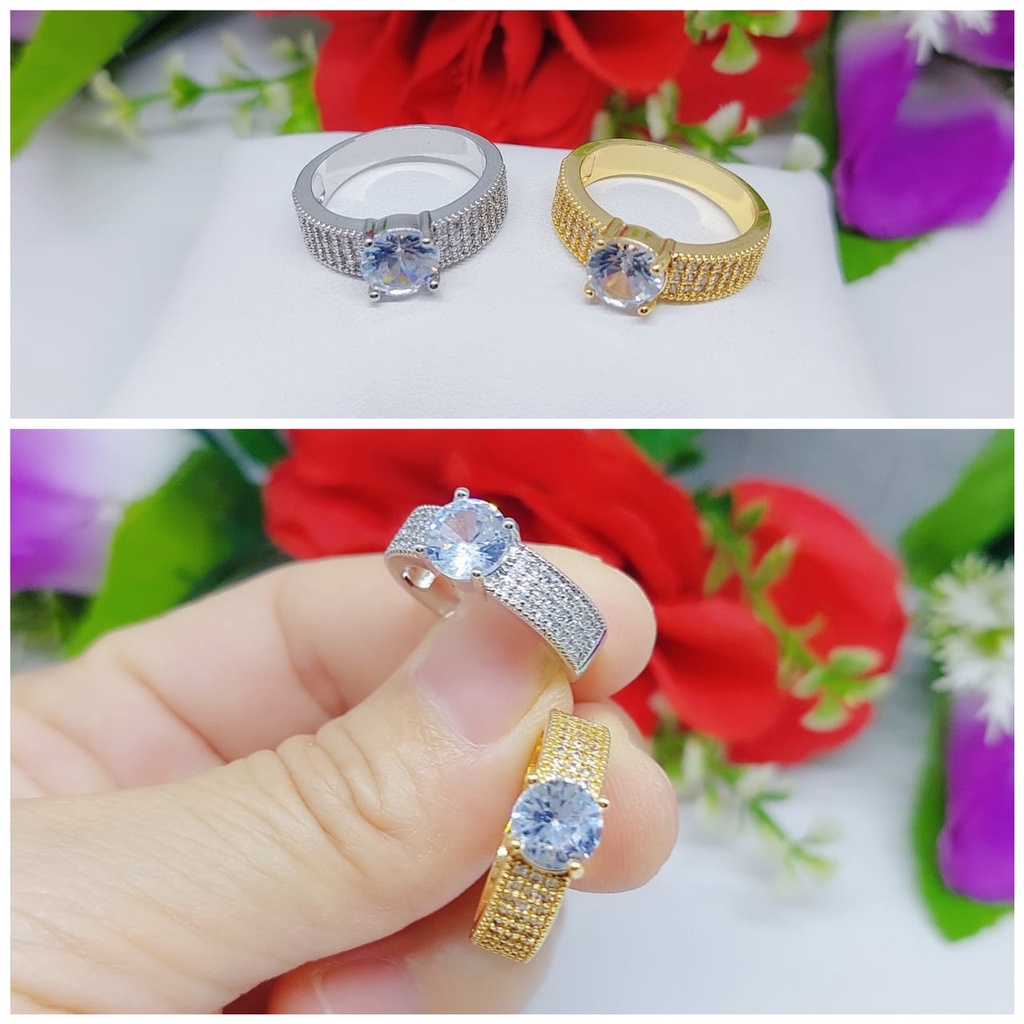 Cincin permata lapis emas perhiasan fashion 0096-0099