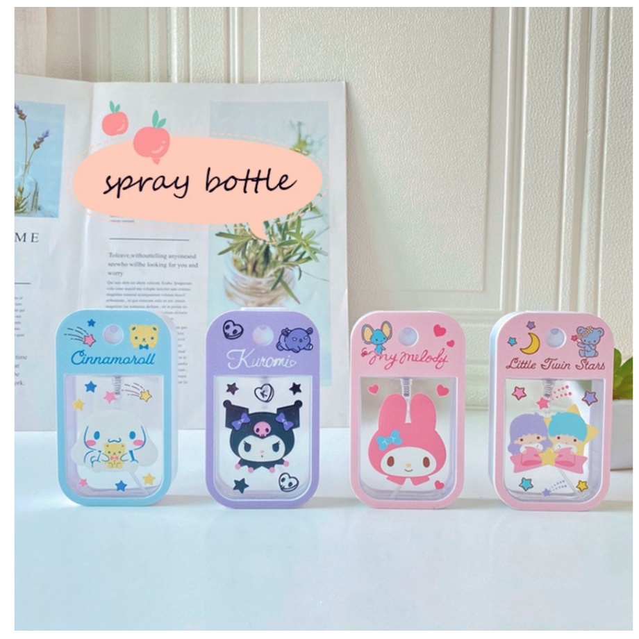 Botol Spray Gantung Square Motif Kartun Lucu Bottle Spray Portable Square Hand Sanitizer Parfum