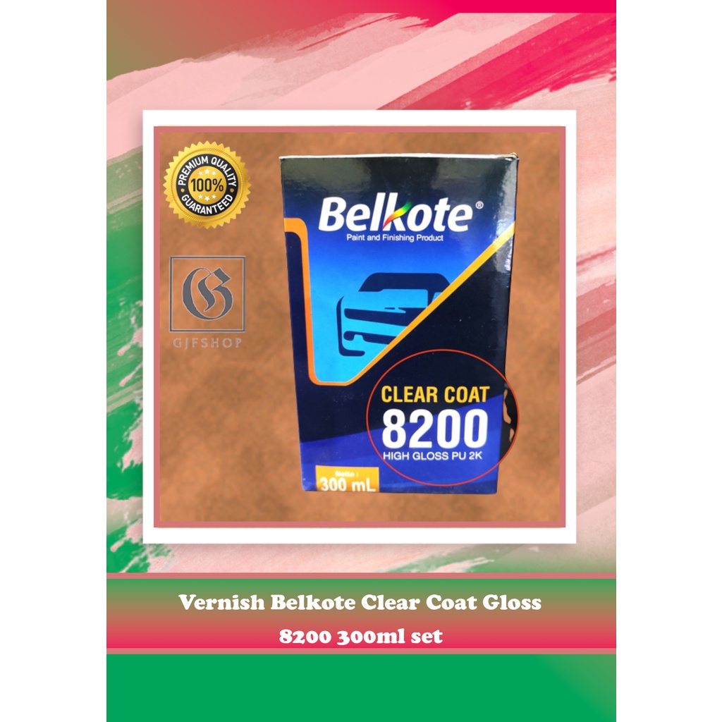 Belkote Clear Coat Gloss 8200 300ml - Cat Clear Coat Mobil Glossy