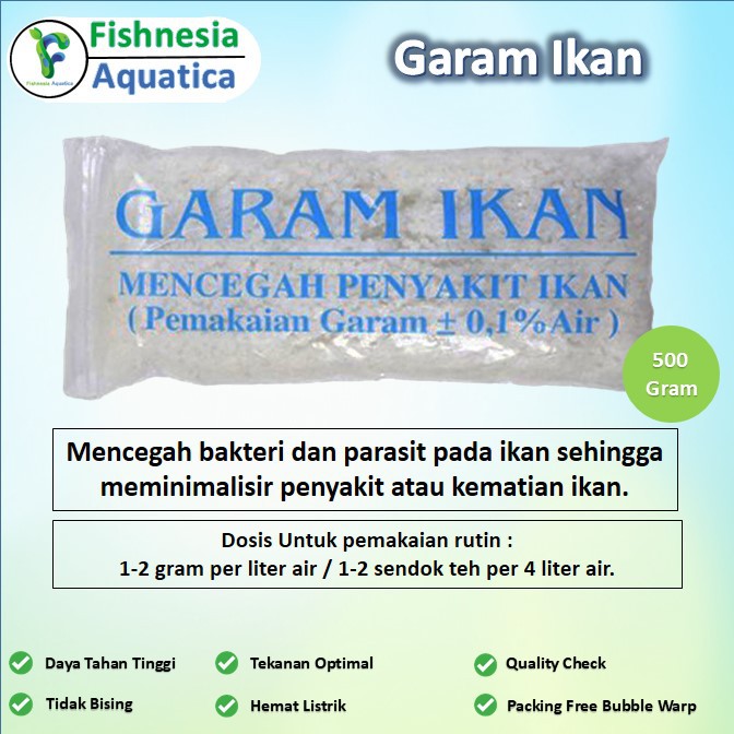 Garam Ikan Kristal/Biru/Kuning/Premium/Premium Import Pencegah Penyakit Ikan 500 Gram