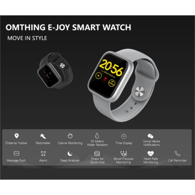 JAM TANGAN SMART WATCH XIAOMI 1MORE OMTHING E-JOY SMARTWATCH SPORT ORIGINAL