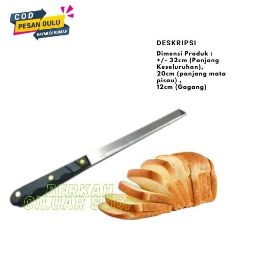 Pisau Roti Tawar Dua Sisi /  Pisau Roti Tawar / Pisau Kue Tart / Pisau Roti Bakar
