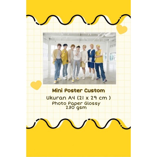 Cetak Foto A4 / Cetak mini poster / mini poster custom / poster kpop