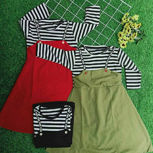  GAMIS  OVERALL  ANAK BAHAN WAFFLE ALL SIZE 3 4th Shopee  