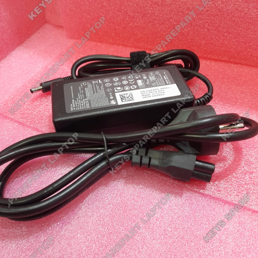 Adaptor Charger Casan Laptop Dell 19.5V 4.5 3.0 XPS 13- PA-1M10  inspiron 13 5000 p69g p69g001 13 7000 7347 7348 7352 14 3000 P60G P60G001 14-3451 14-3458 14-5000 Latitude 14 3410 P129G P129G001 14 3400 3490 15 3500 3510 3590