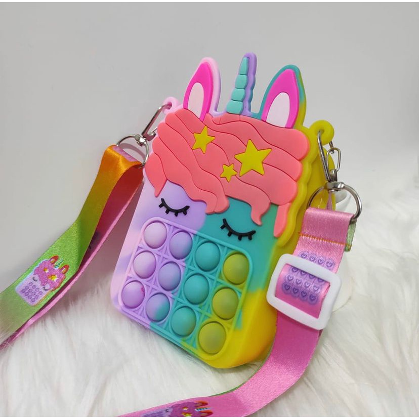 PONY BAG POP IT / TAS POP IT GAME / TAS SELEMPANG ANAK POP IT MAINAN / TAS ANAK VD