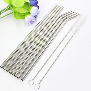 Paket Sedotan Stainless Straw 10 in 1 Murah Termurah Laris Terlaris