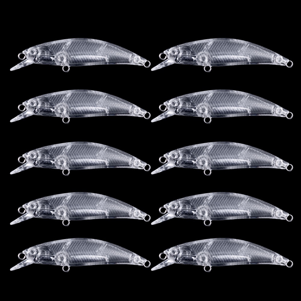 Hengjia 100PCS Umpan Pancing Ikan Minnow 60S 6.8cm 5.9g Bahan Plastik