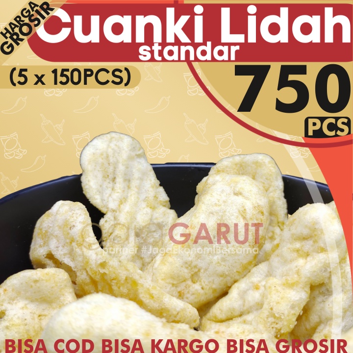 

GROSIRAN - 750pcs Cuanki LIDAH Standar 5x150pcs Pelengkap Baso Aci Seblak by GG (Bisa