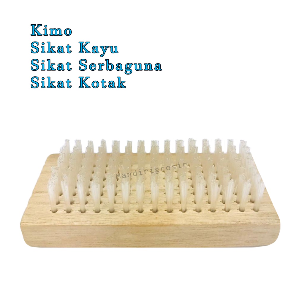 Kimo*Sikat Baju*Sikat kayu*Sikat Serbaguna*Sikat kotak*Uk.10x4.3cm