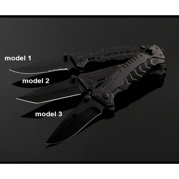 Pisau Outdoor Lipat STRIDER Knife Rope Cut Assisted Open Taktikal Berburu Survival