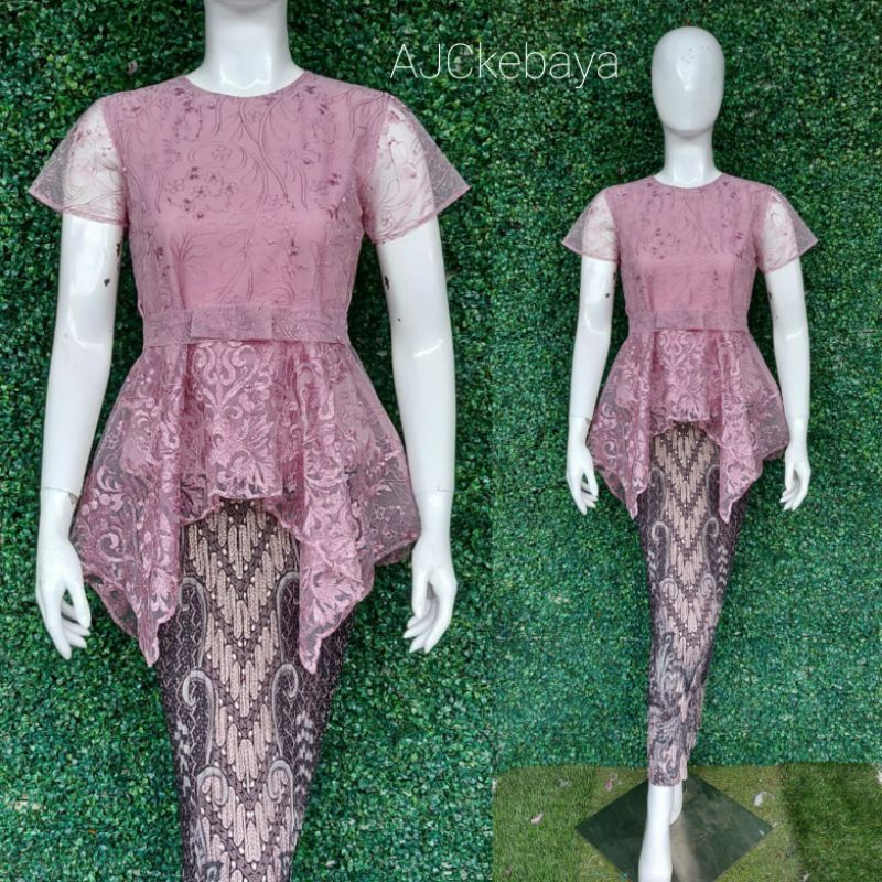 Kebaya Modern / Kebaya tulle / Gomes Pita / Kebaya Terbaru/ Set Kebaya Tulle