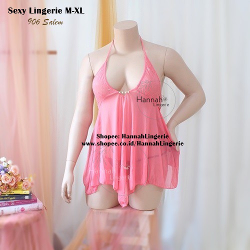 M-XL Jual Baju Tidur Lingerie Transparan Ukuran Besar Bigsize Jumbo XL, Big Size Gemuk // 906