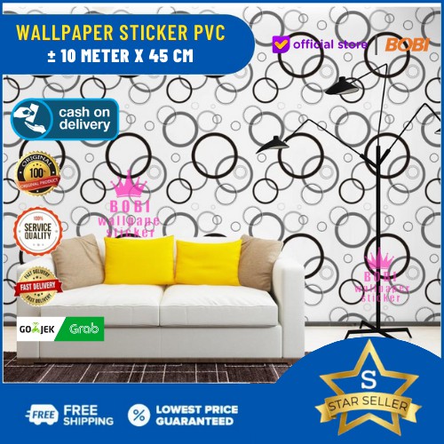 Wallpaper Sticker Motif Garis Melingkar 5093 / Wallpaper Sticker Termurah