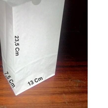 

♖ Paper Bag / Kantong Kertas Anti Minyak Size M "Putih" ( 100 pcs ) ⅎ