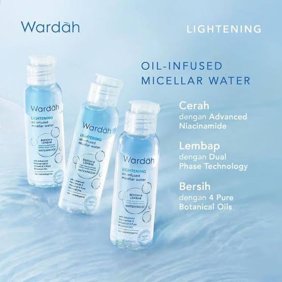 Wardah Lightening Oil Infused Micellar Water 55ml &amp; 105ml