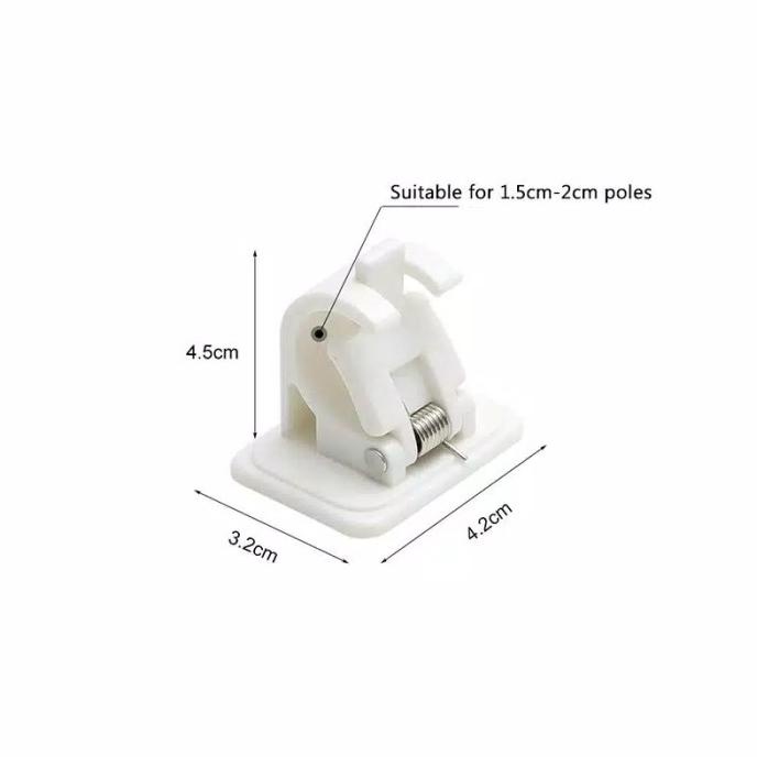 

2pcs/set Klip Tiang Hordeng Gantung Dinding Dengan Perekat Untuk Kamar