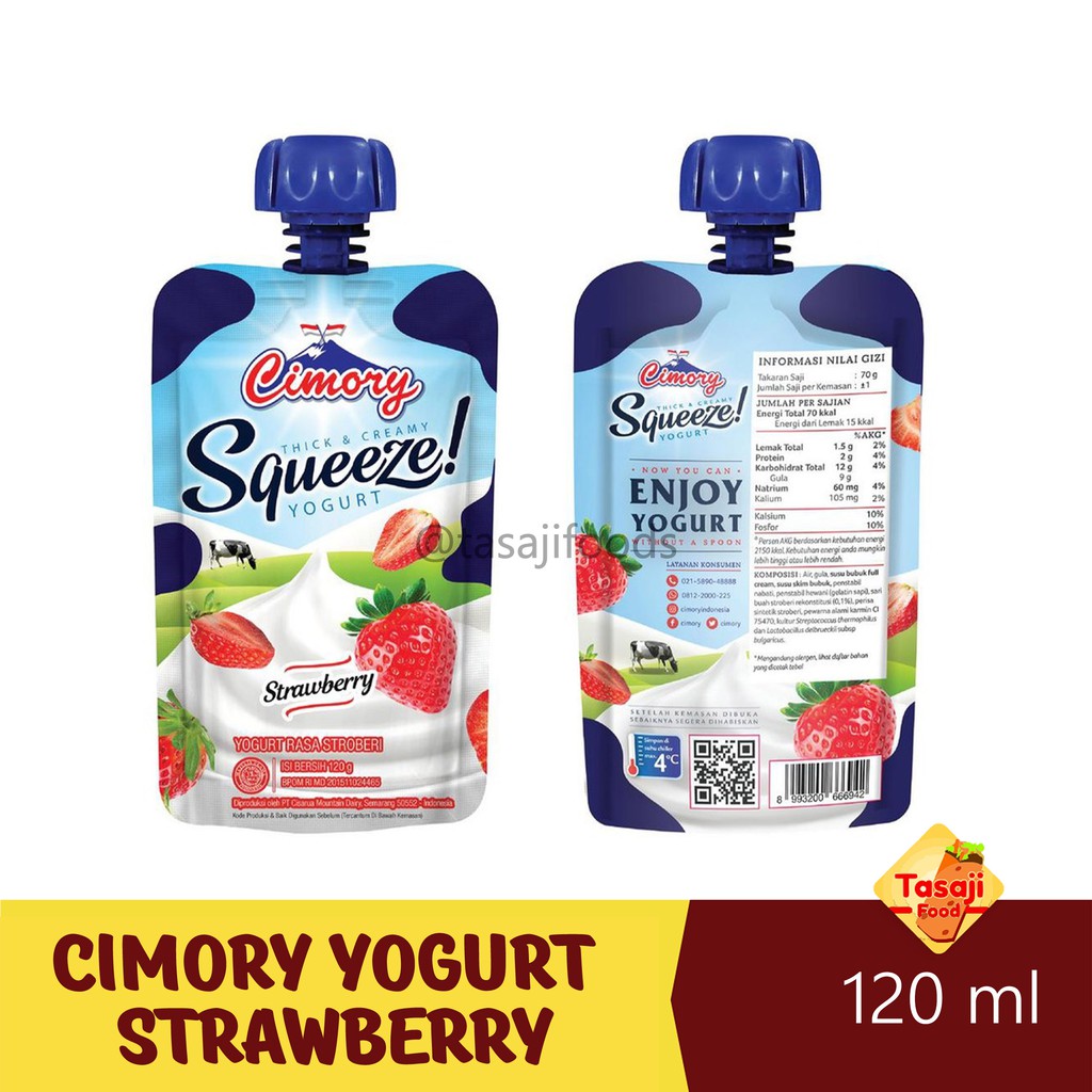 Cimory Yogurt Squeeze 120 Ml Strawberry