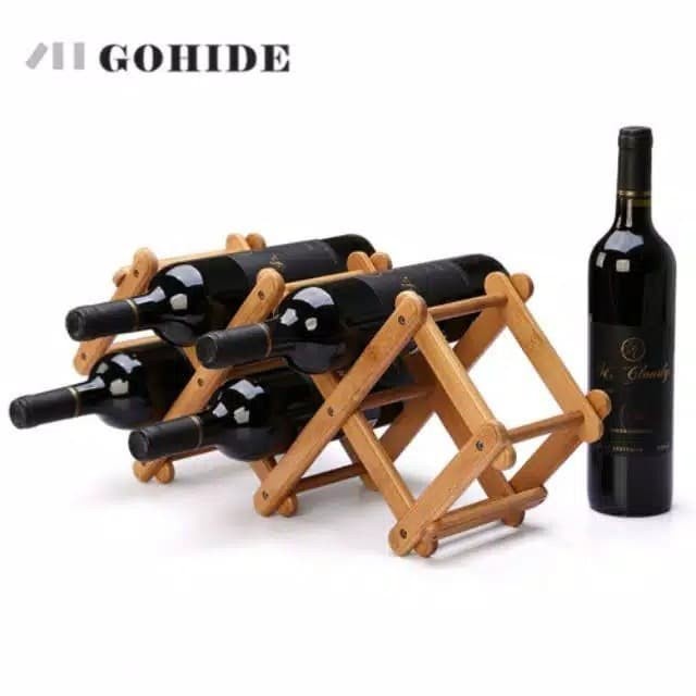 Rak Botol - A Folding Wine Frame Bottle Atau Rak Botol Wine Kayu