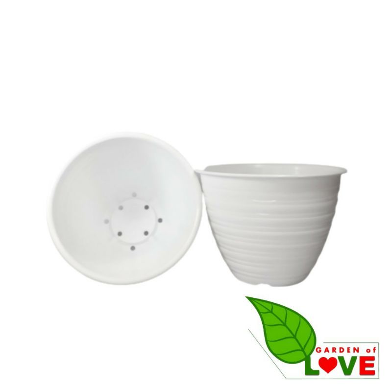 Pot Super Tawon 18Cm x5pcs Putih By Garden Of Love