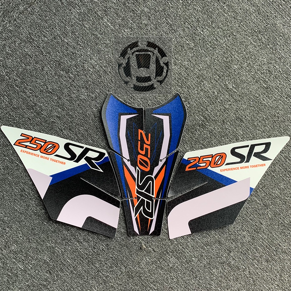 CFMOTO Motor Serat Karbon Gas Tank Cap Stiker Motocross Aksesoris Stiker untuk CFMOTO 250SR