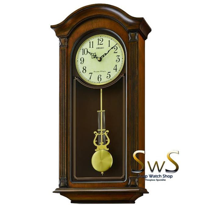 Seiko Qxh066 Qxh066B Jam Dinding Musikal Case Kayu Original Cantika.Plaza
