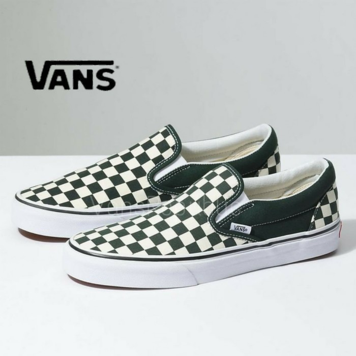Sepatu Vans Slip On Checkerboard Catur Hitam Pria Wanita Premium Ori - Catur Slip On, 36