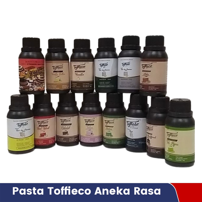 

Pasta Toffieco Tofieco Tofiko Perisa dan Pewarna Talas Taro Green Tea Teh Hijau Redvelvet Black Forest 100 Gram