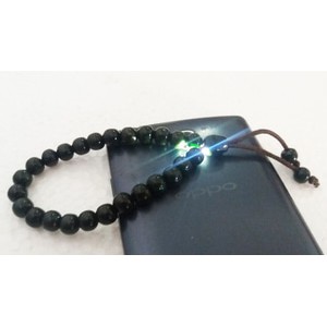 Gelang Tasbih Giok Black Jade Model Butiran Kecil