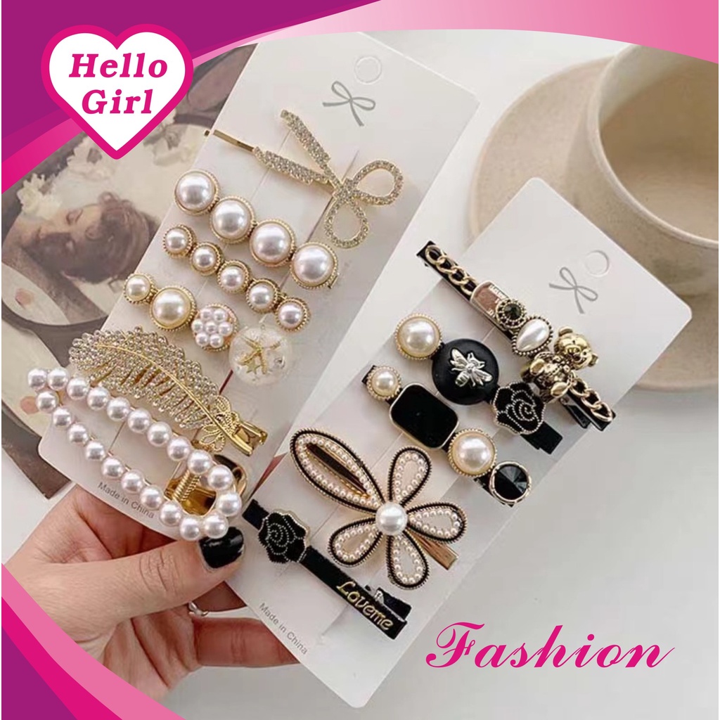 (Hello Girl)F156 Jepit Rambut Bunga Klip Jepitan Gaya Korea Fashion Hair Clip