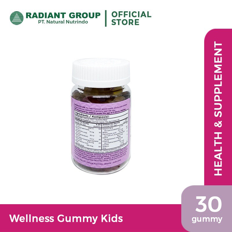 WELLNESS GUMMY KIDS CHILDREN'S MULTIVITAMINS / 30 GUMMY BEARS