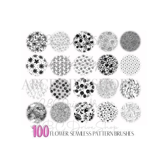 Procreate Brush - Flowers Seamless Pattern Brush